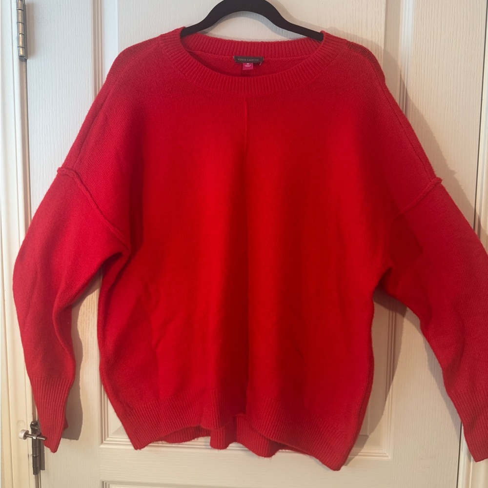Vince Camuto Red Oversised Sweater -Size M